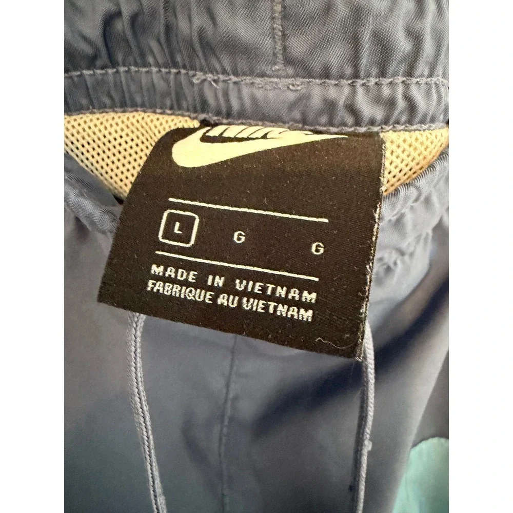 Nike Mens L Swim Trunks Colorblock Blue White Mesh Lined Board Shorts 5